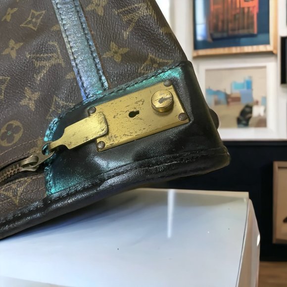 LOUIS VUITTON Authentic Custom Large Suitcase Vintage Artist 1 of a Kind Bag LV - Picture 11 of 15